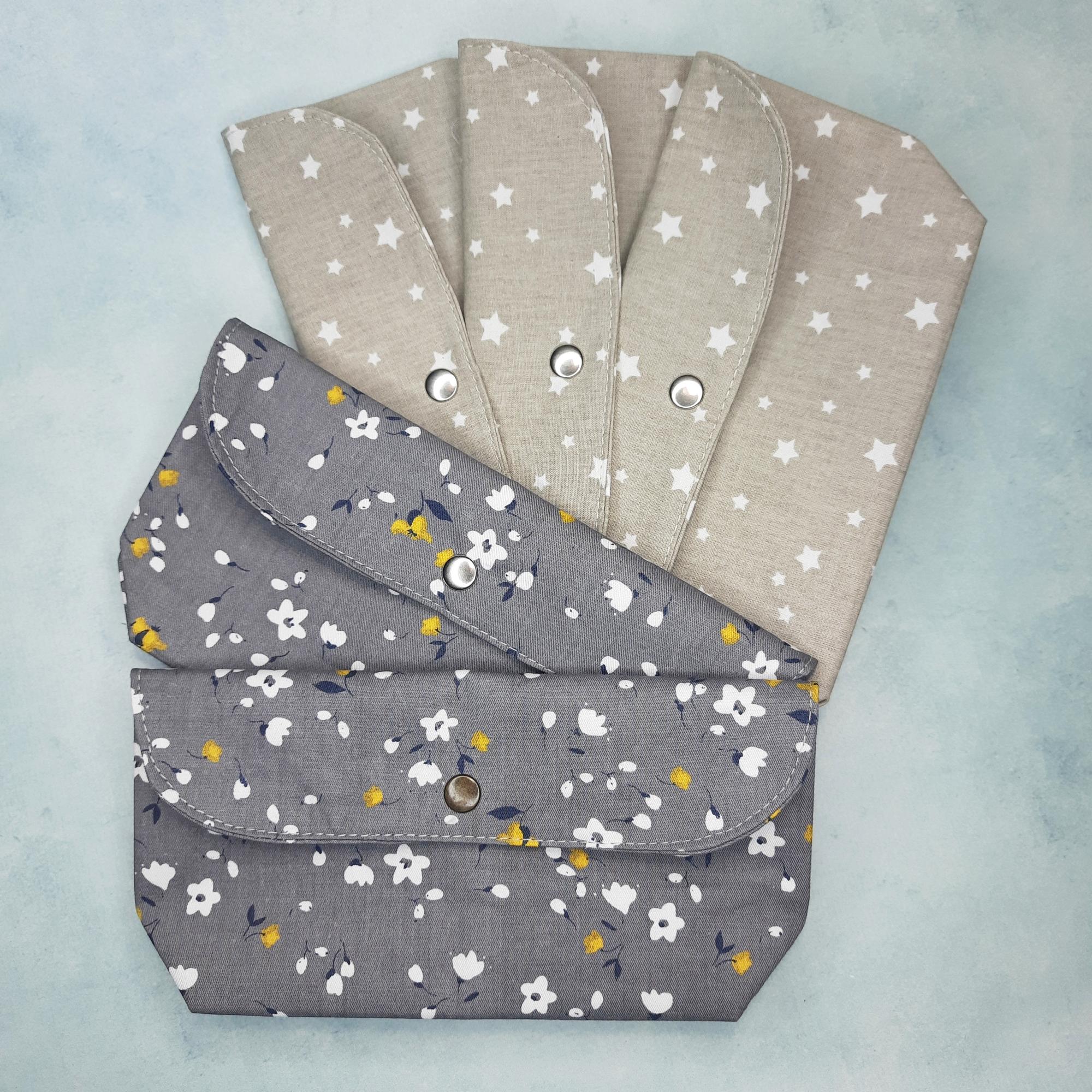 Текстильная косметичка мини на кнопке