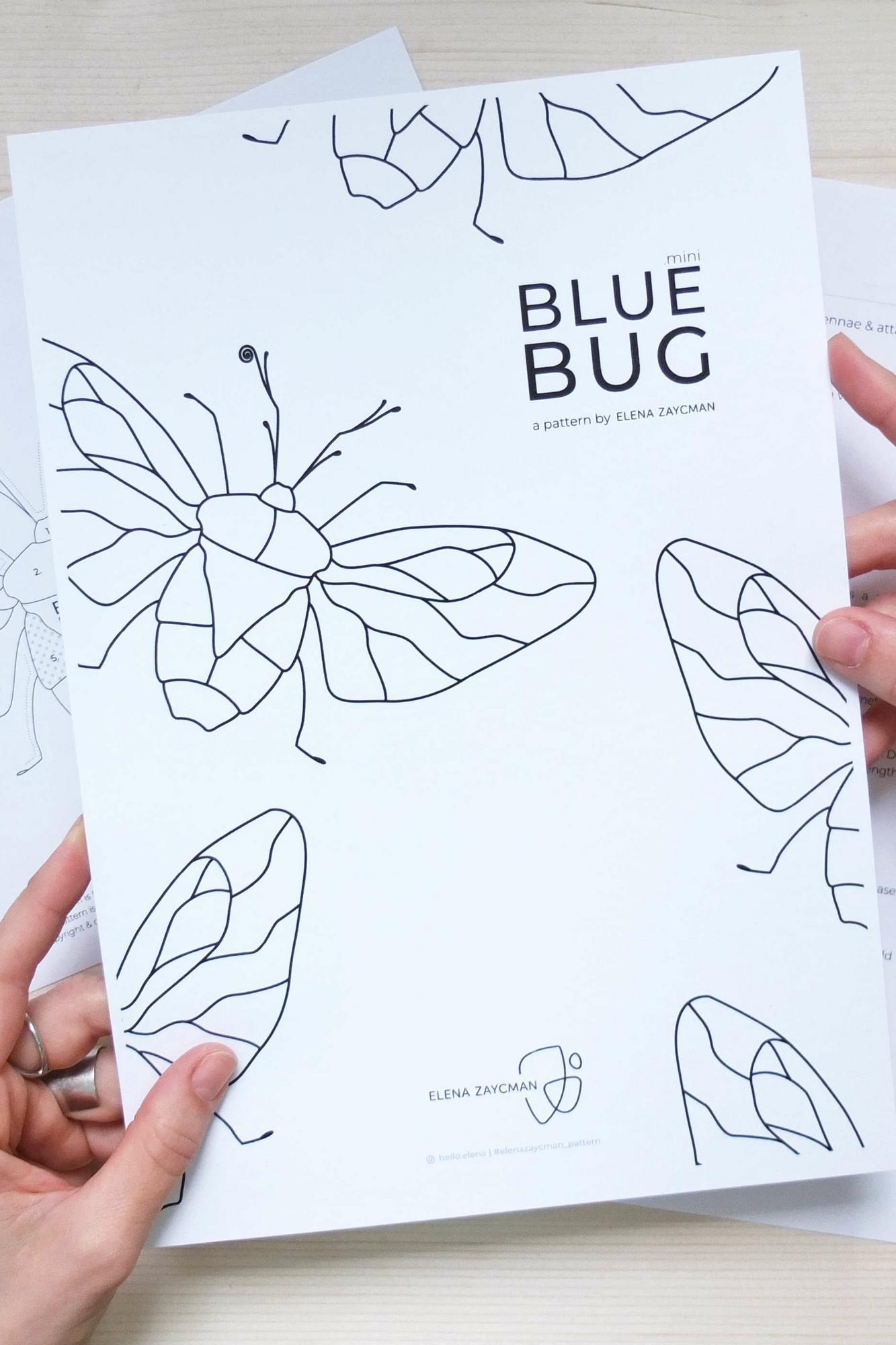 BLUE BUG .mini | Stained Glass Pattern