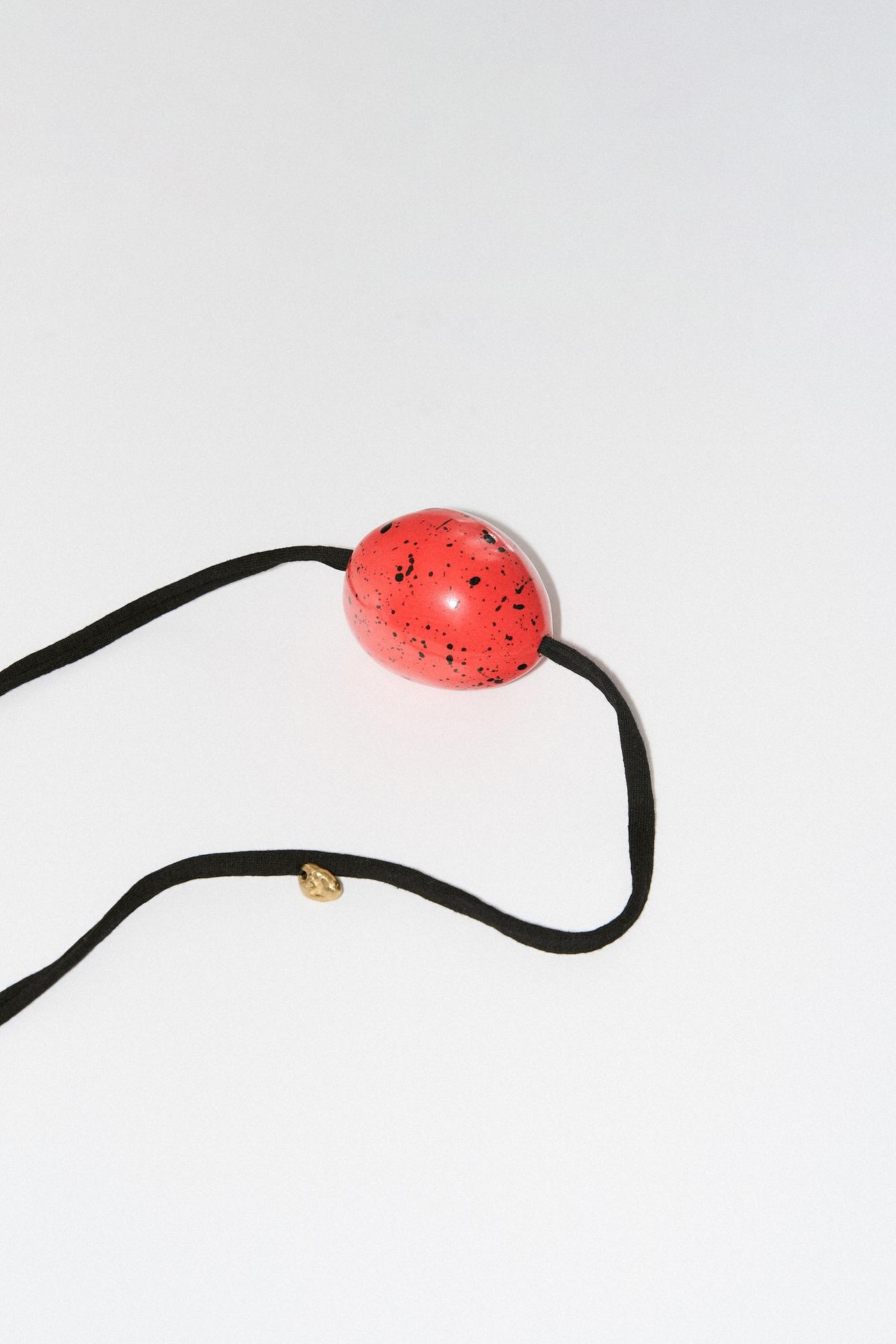 Ожерелье-шнурок Pebble (watermelon)