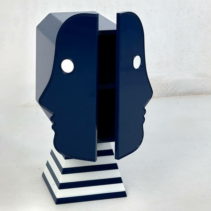 Прикроватная тумба "FACE to FACE blue"