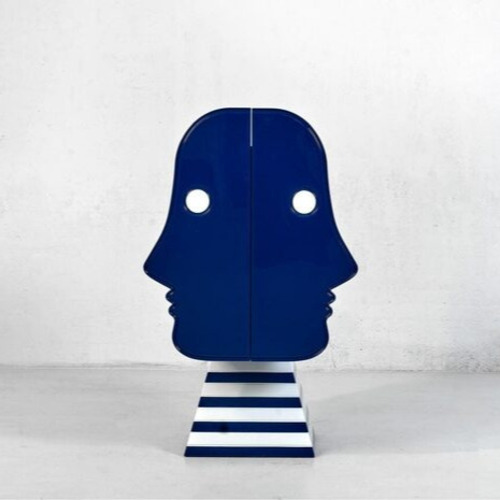 Прикроватная тумба "FACE to FACE blue"