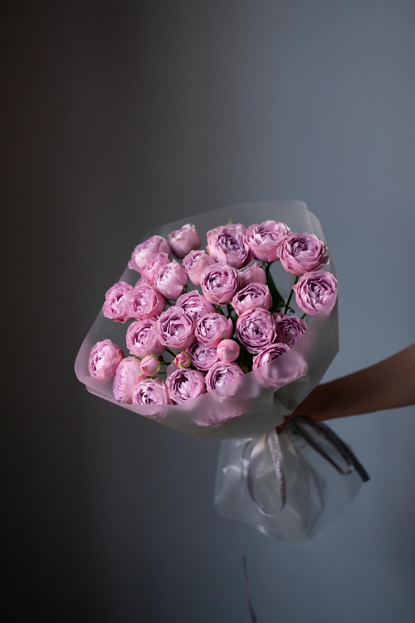 Моно букет из лавандовых роз