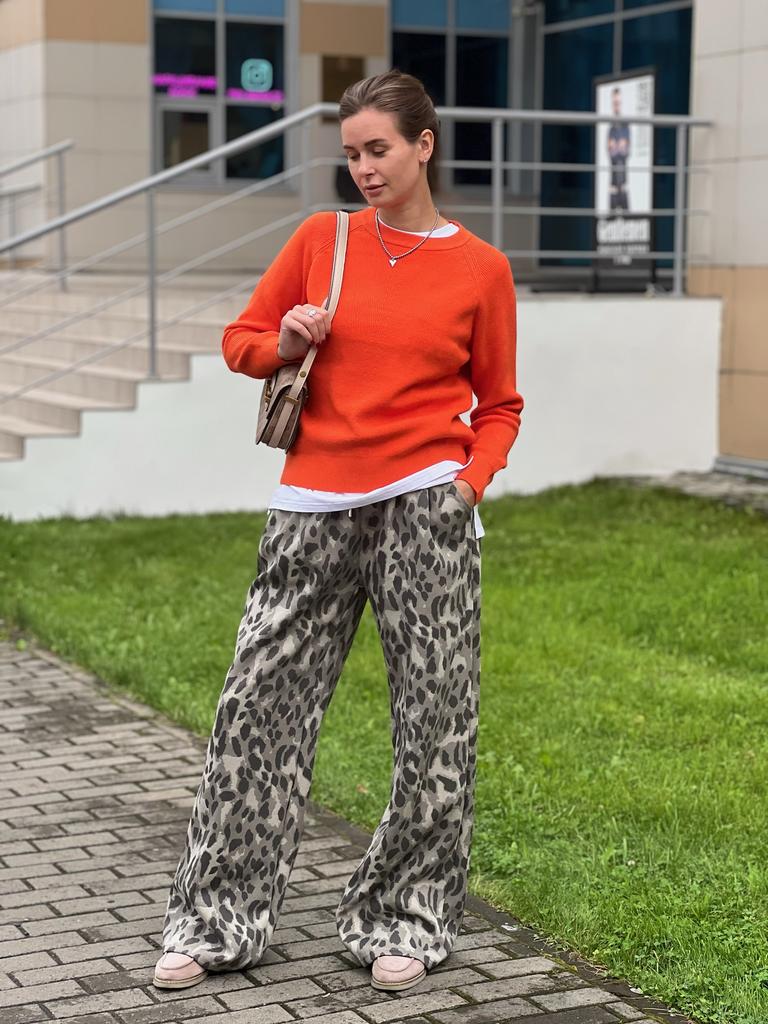 Джемпер кашемировый, оранжевый