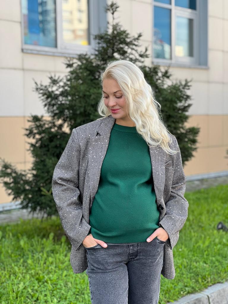 Джемпер кашемировый, зеленый