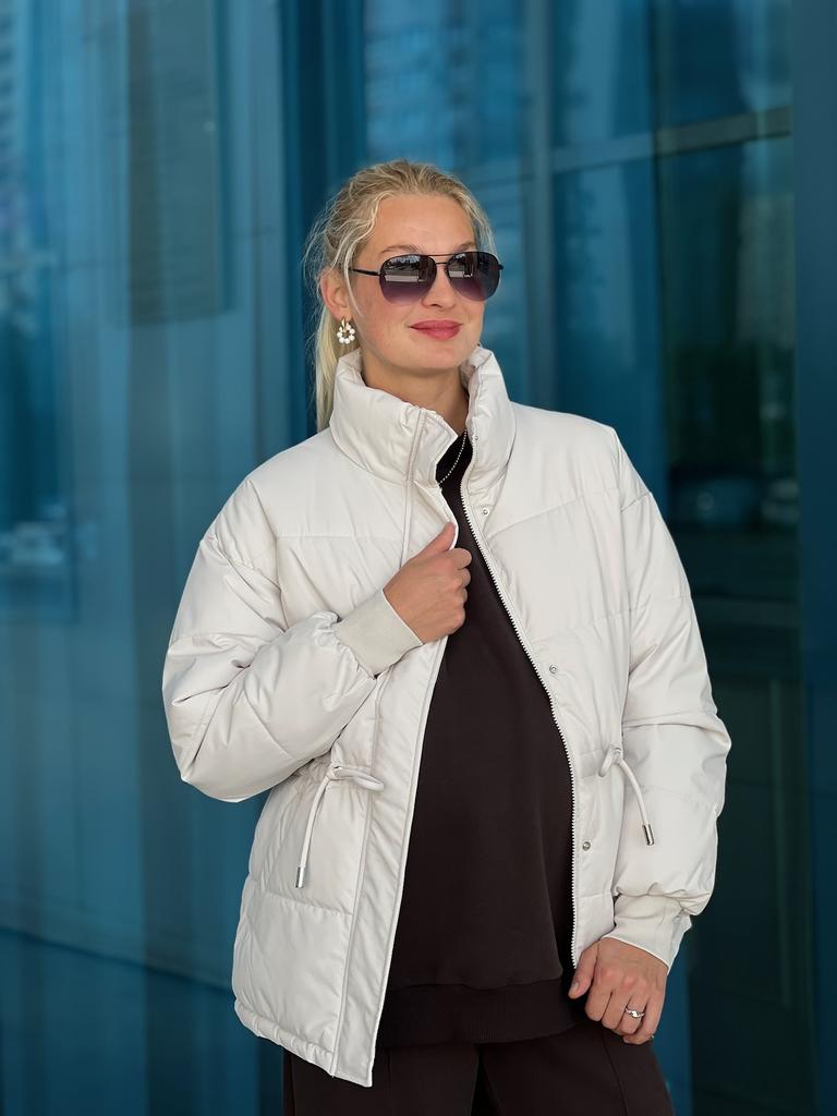 Куртка демисезонная, молочная