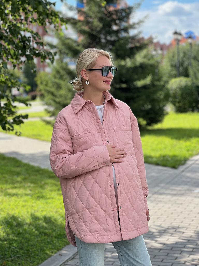 Куртка демисезонная, пудровый розовый