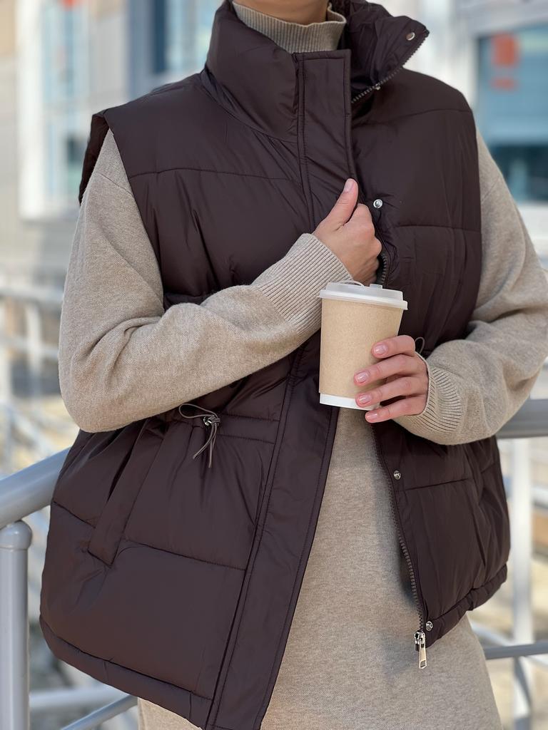 Жилет, шоколадный