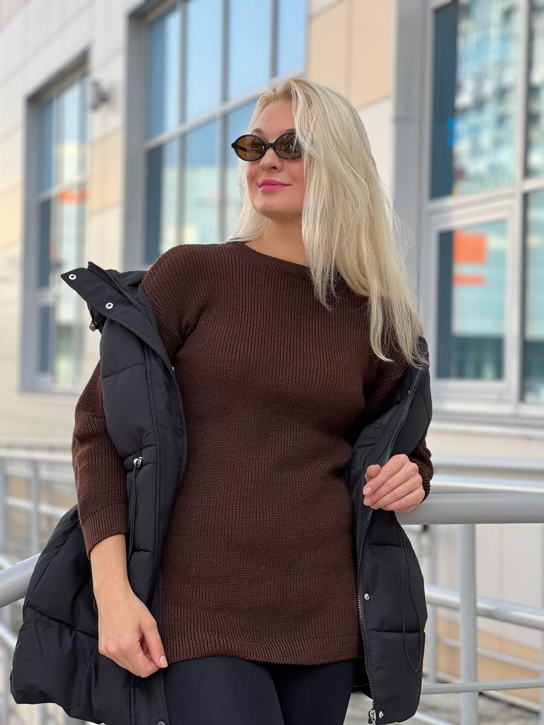 Джемпер, крупная вязка