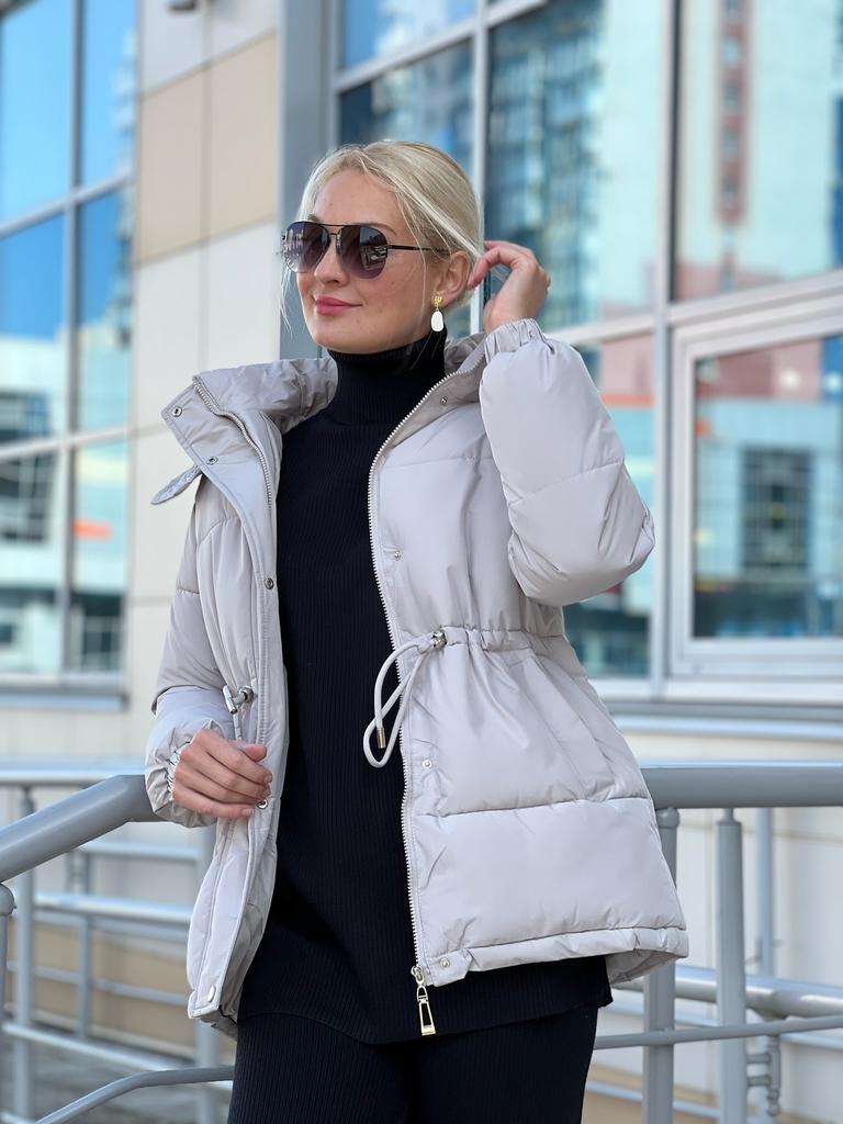 Куртка зимняя, серо-бежевая