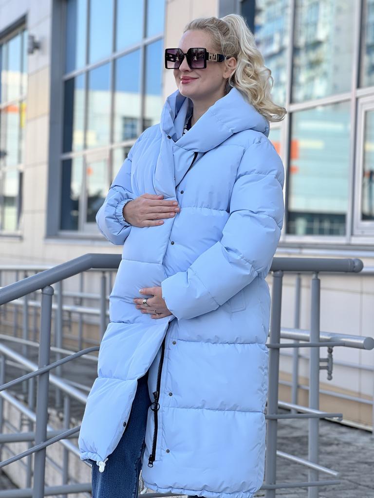 Пуховик одеяло, голубой