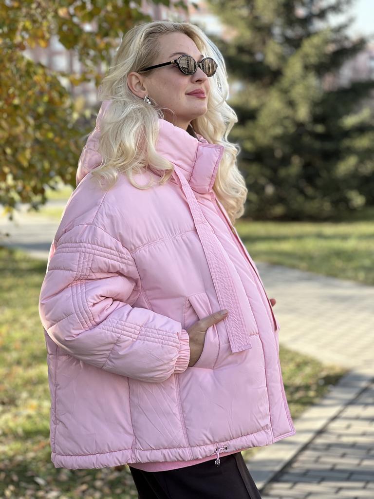 Куртка зима, розовый/коричневый