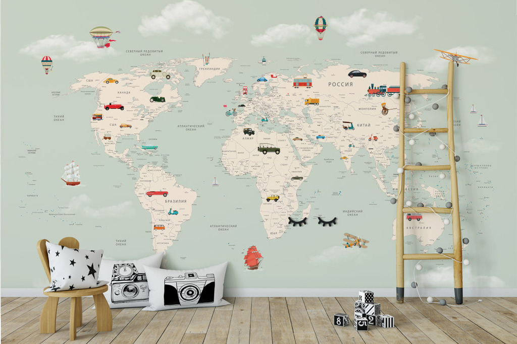 Карта мира "Транспорт"