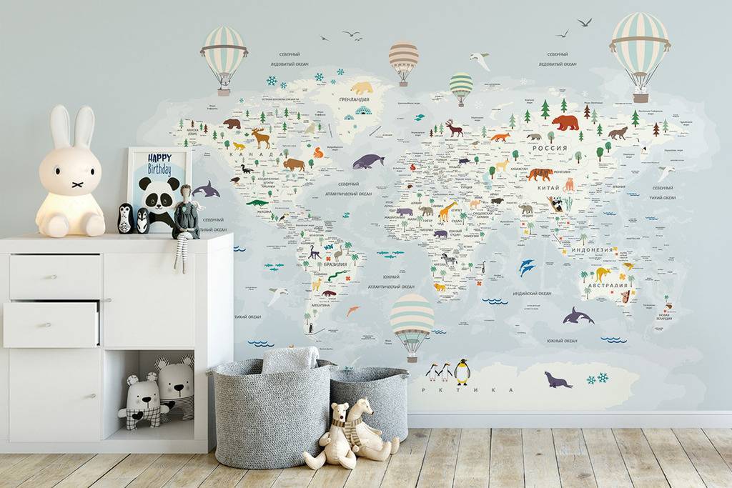 Обои "Детальная карта мира - 6