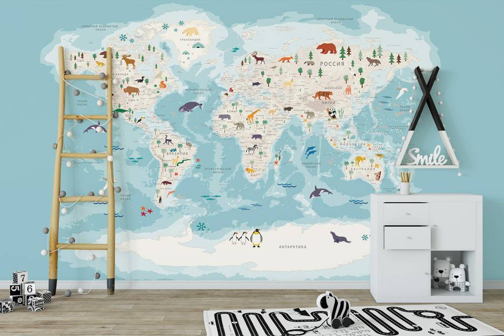 Обои "Детальная карта мира - 3