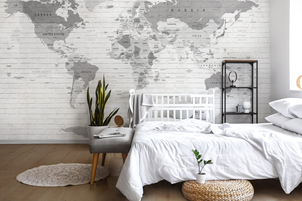 Обои "Кирпичная карта мира - 3"