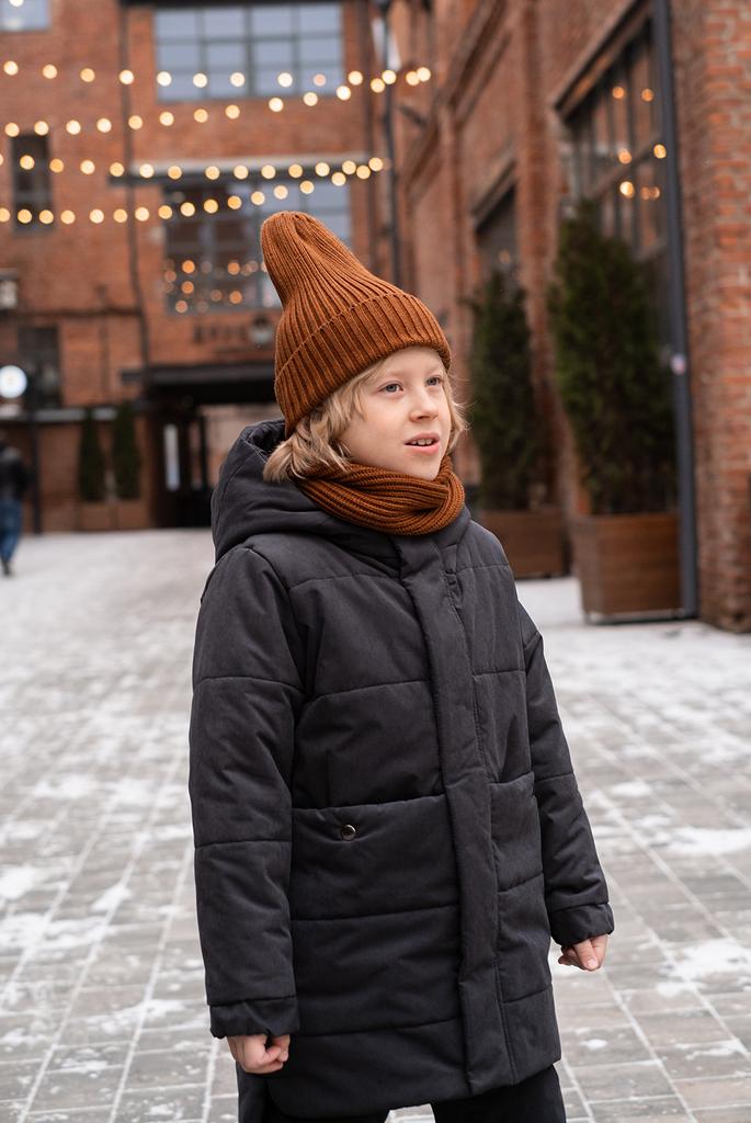 Куртка утеплённая пыльно-черная (мембрана)