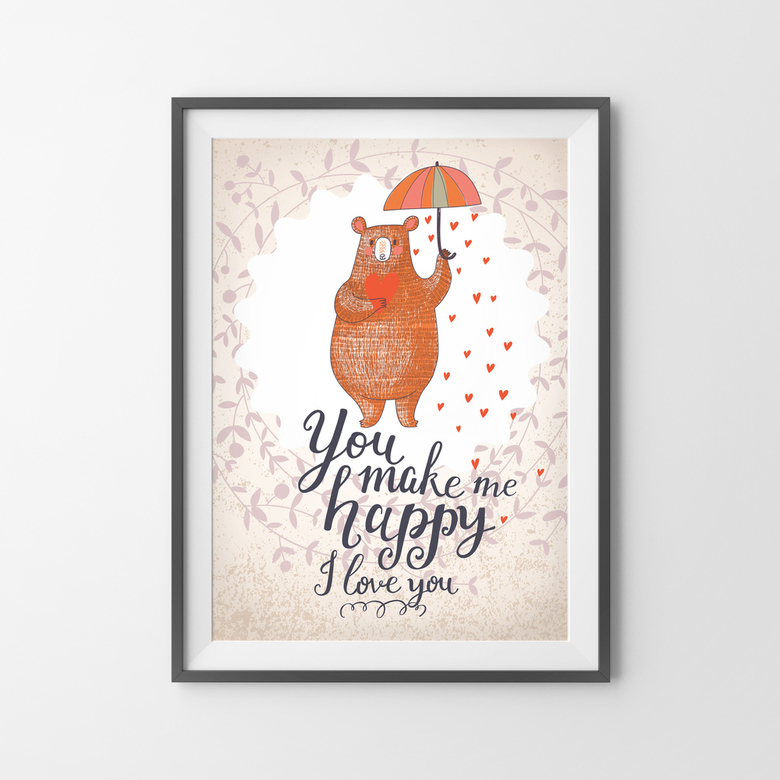 Постер "You make me happy"