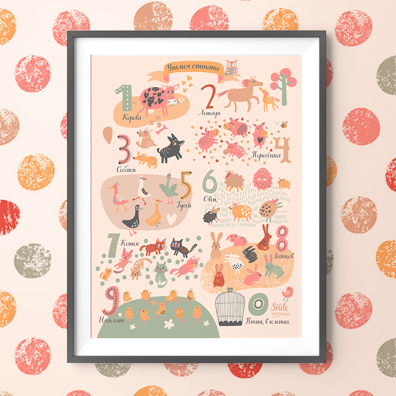 Постер "Учимся считать"