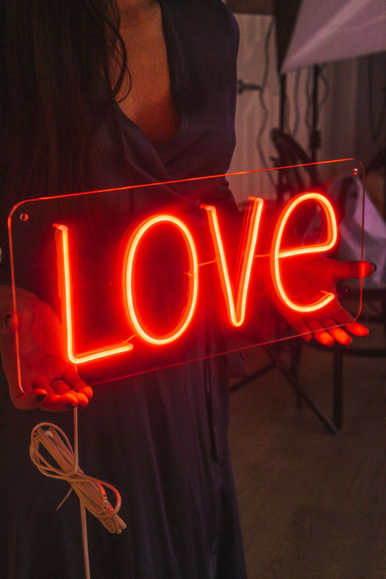 Неоновая вывеска LOVE 42*25 см