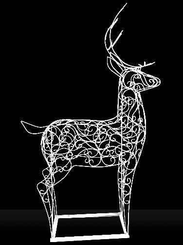 Фигура из металла "Олень стилизованный малый"