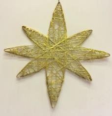 Светящаяся звезда Рождественская плоская двусторонняя