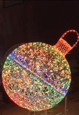 Светящаяся фигура "Елочная игрушка" на раме