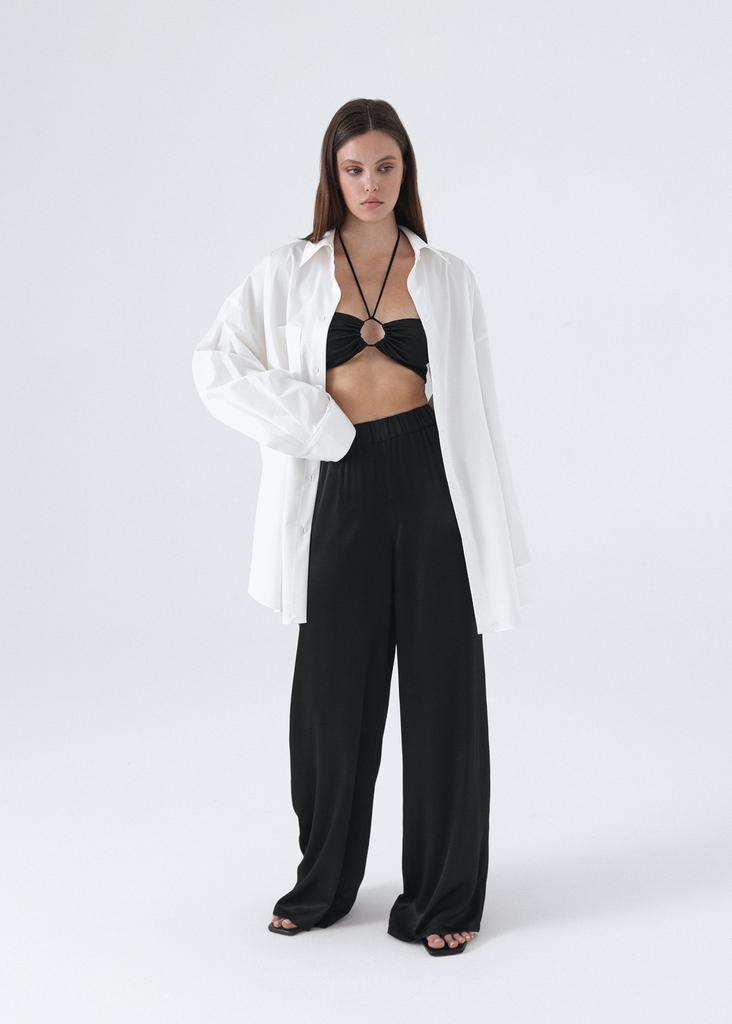 Viscose silk palazzo trousers