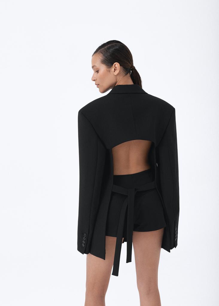Open back oversized blazer