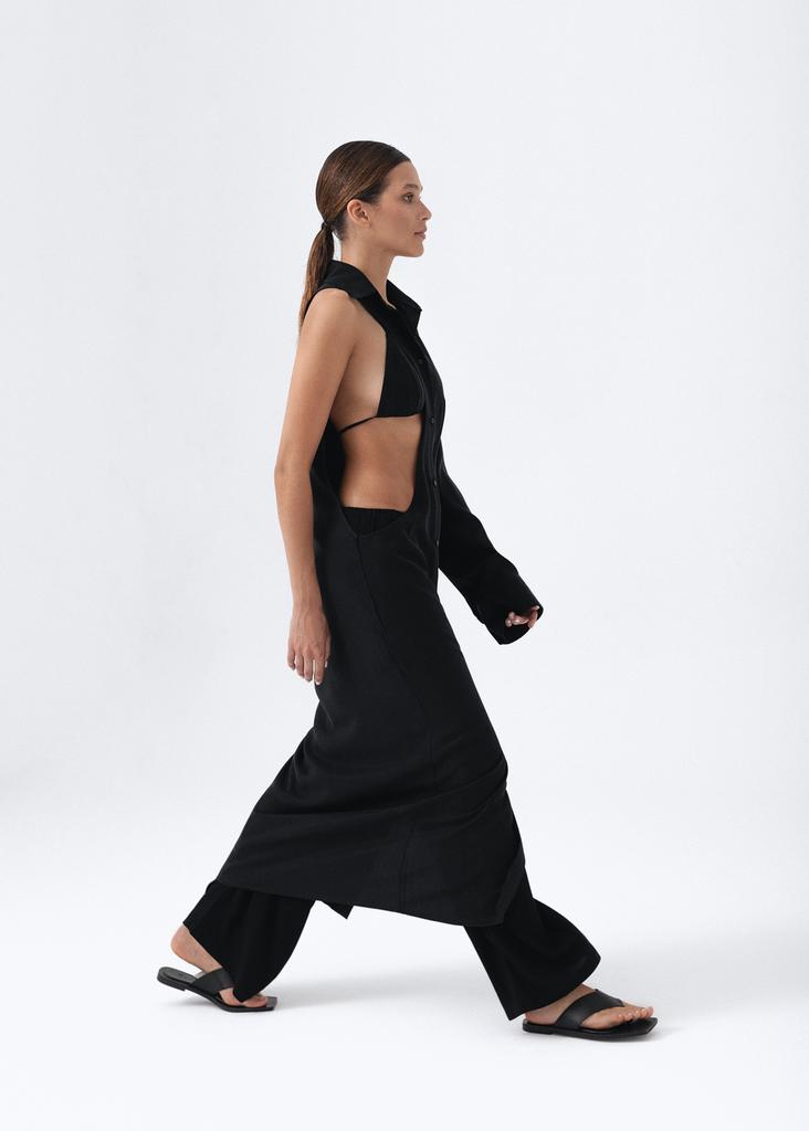 Open side shirt dress with bodice