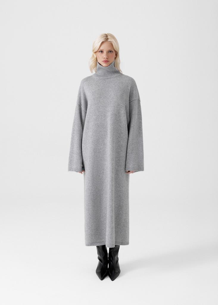 Oversized extremely soft 100% cashmere maxi dress