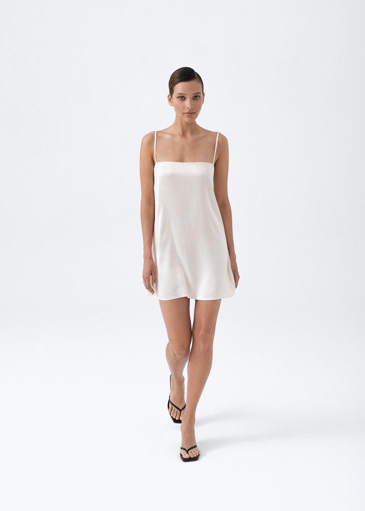 Viscose silk mini dress