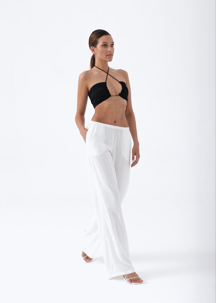 Tencel low waist pants