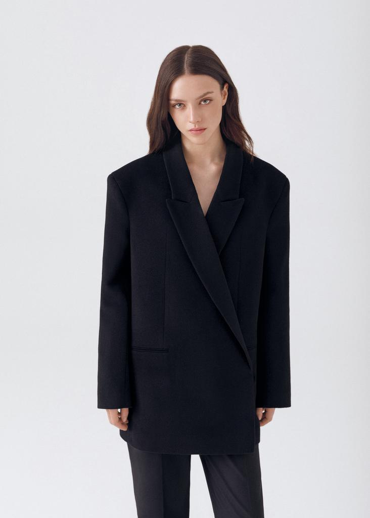 100% wool double-breasted coat