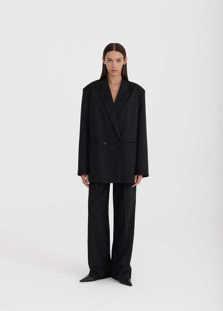 Double breasted wool blazer