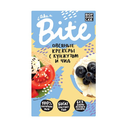 овсяные крекеры Bite с кунжутом и чиа