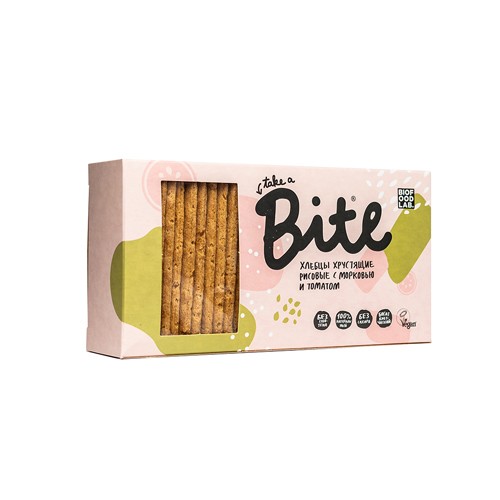 хлебцы Bite рисовые с морковью и томатом