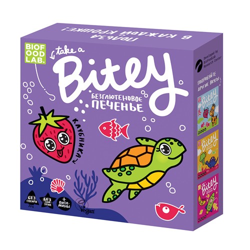 печенье Bitey клубника безглютеновое