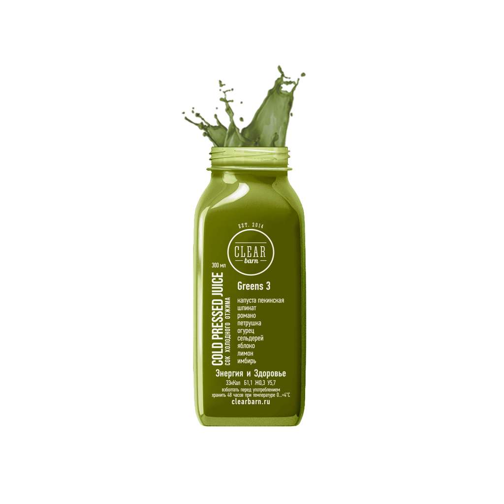 сок холодного отжима Greens 3