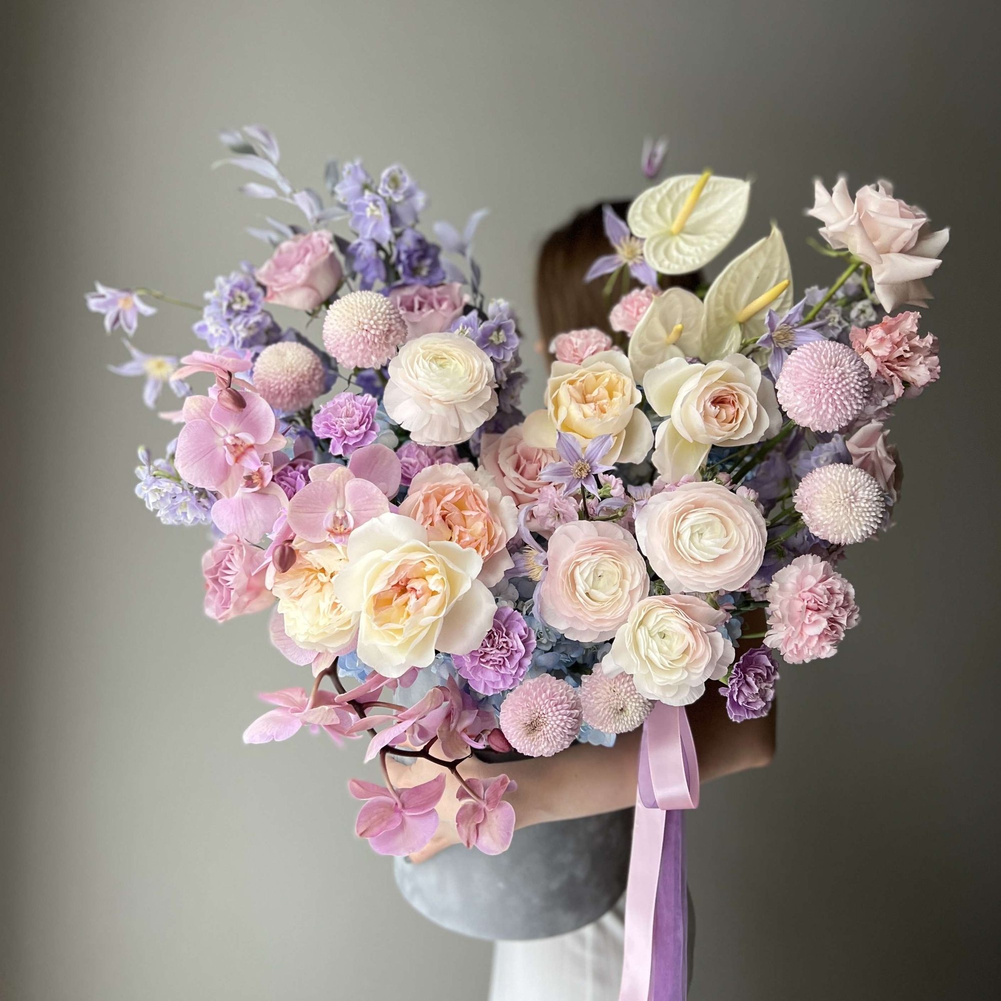 Шляпная коробка "Лавандовый рассвет"