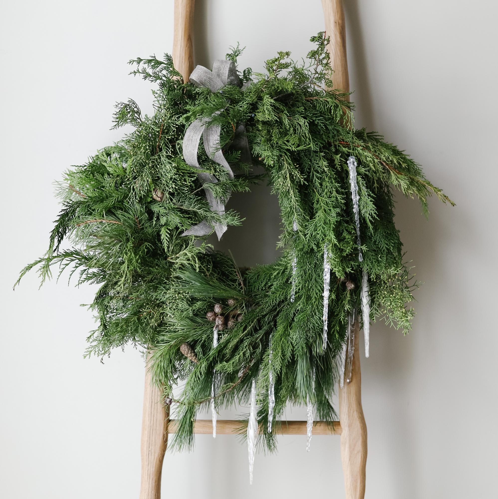 Рождественский венок "Сосулька"