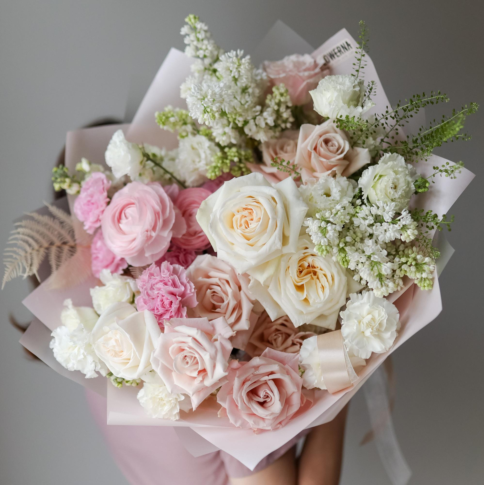 Авторский букет "Нежные чувства" круглый