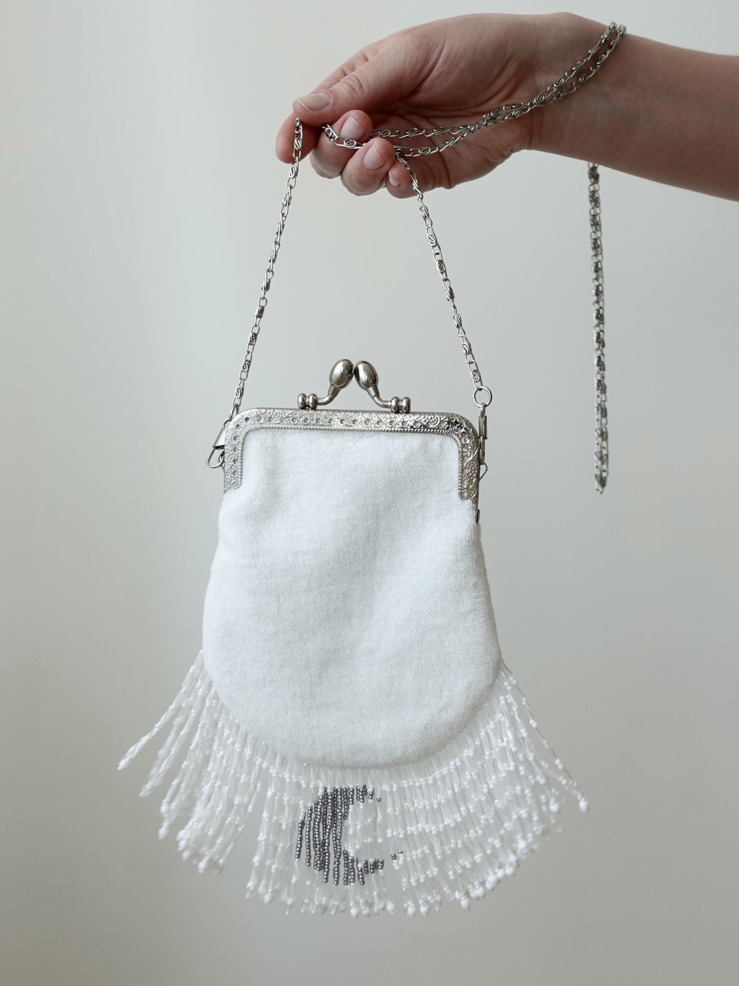 Сумка из бархата "SILVER MOON"