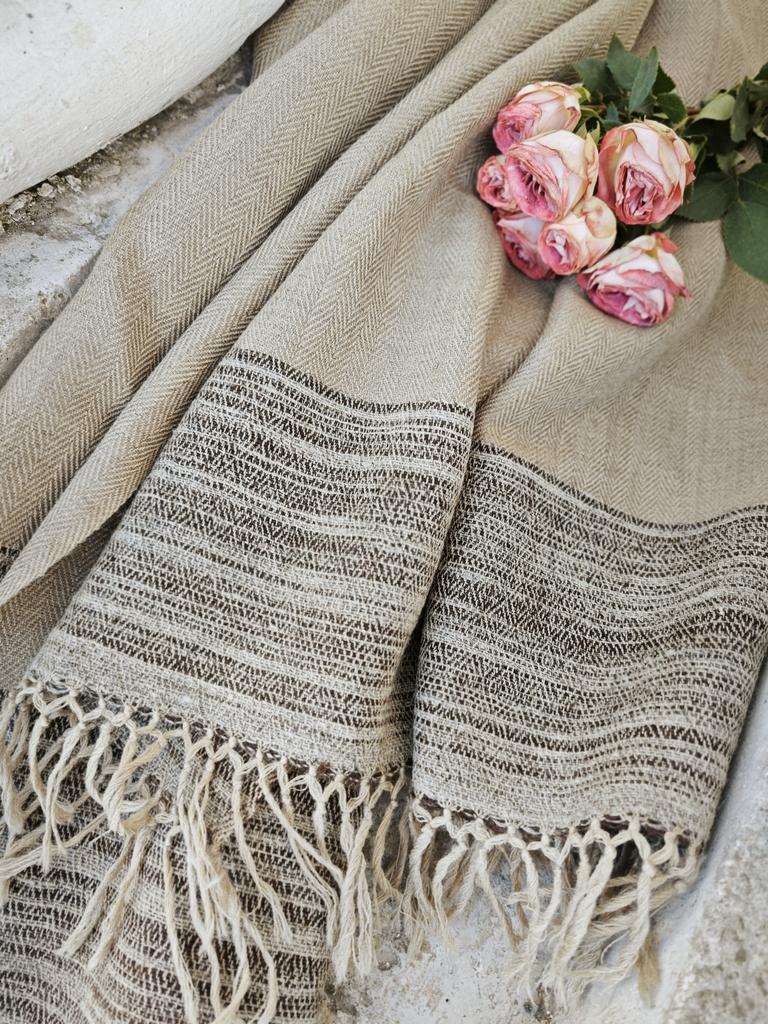 Шарф из шерсти яка Pearl Beige