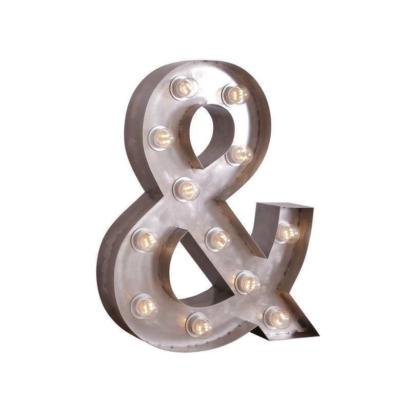 Светильник амперсанд с лампочками