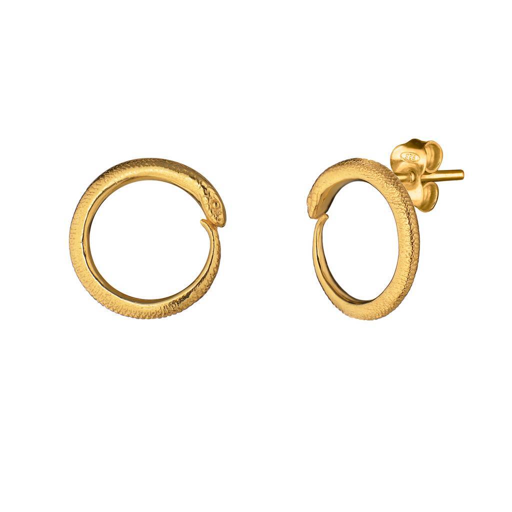 Cерьги-пусеты 'Meditation' позолота