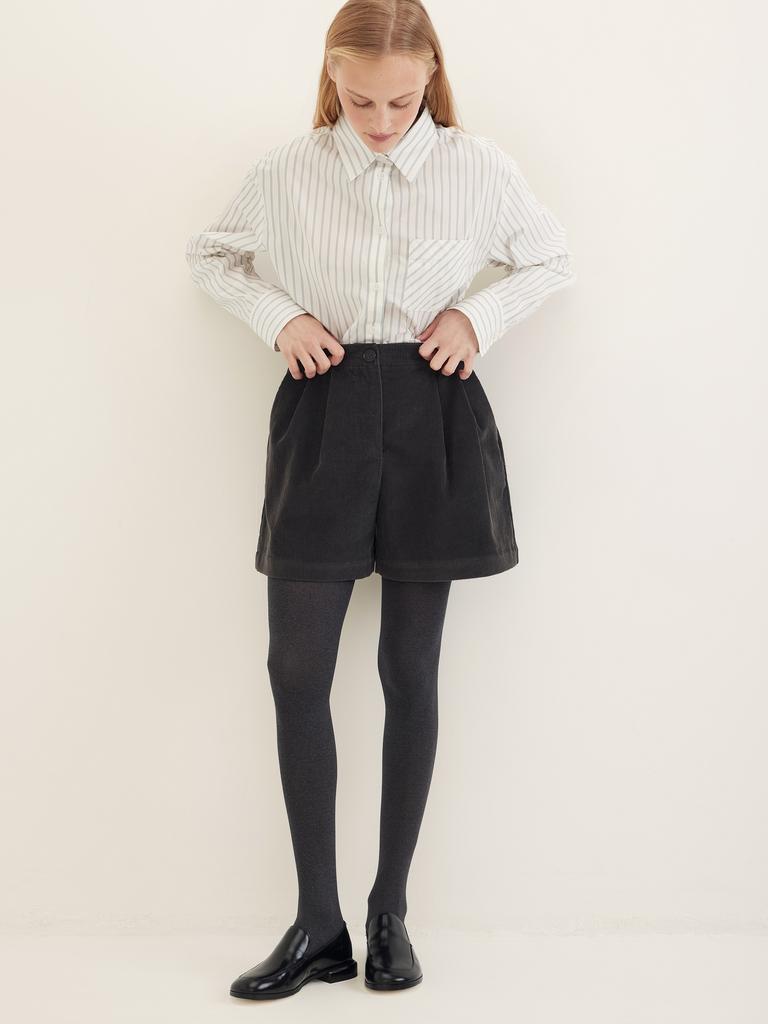 Шорты вельветовые графитового цвета