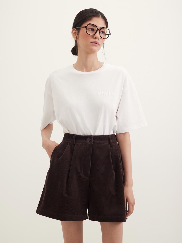 Шорты вельветовые коричневого цвета