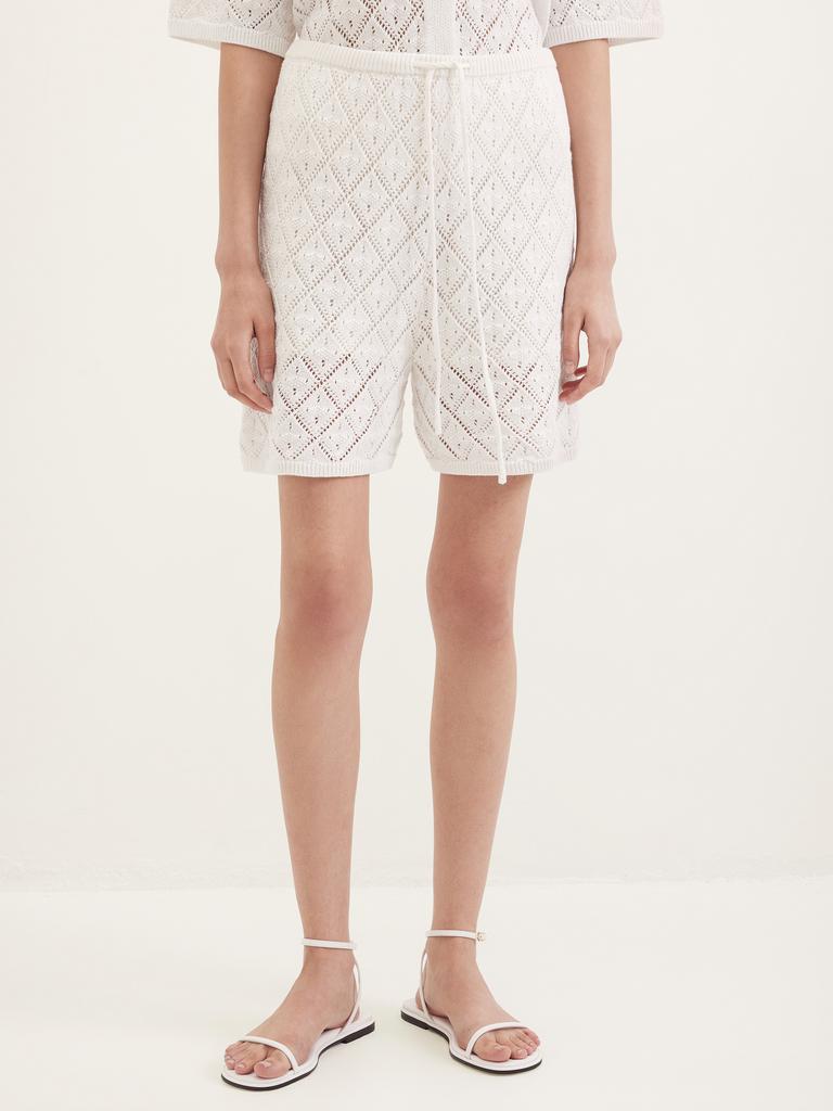 Шорты ажурные белого цвета