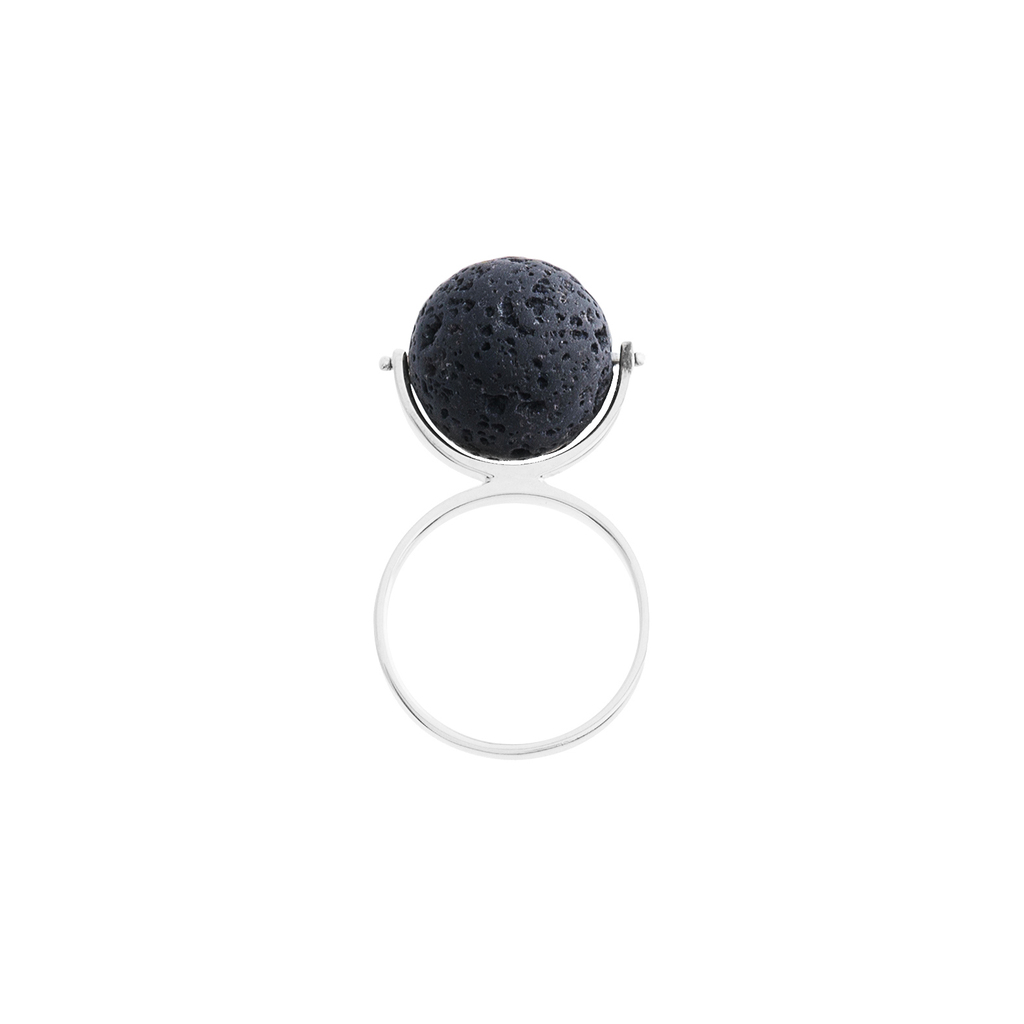 кольцо Earth black lava - ПОД ЗАКАЗ -