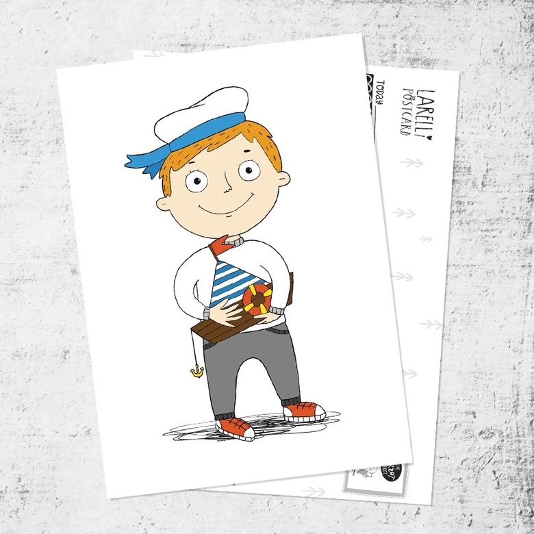 Почтовая открытка «Морячок»